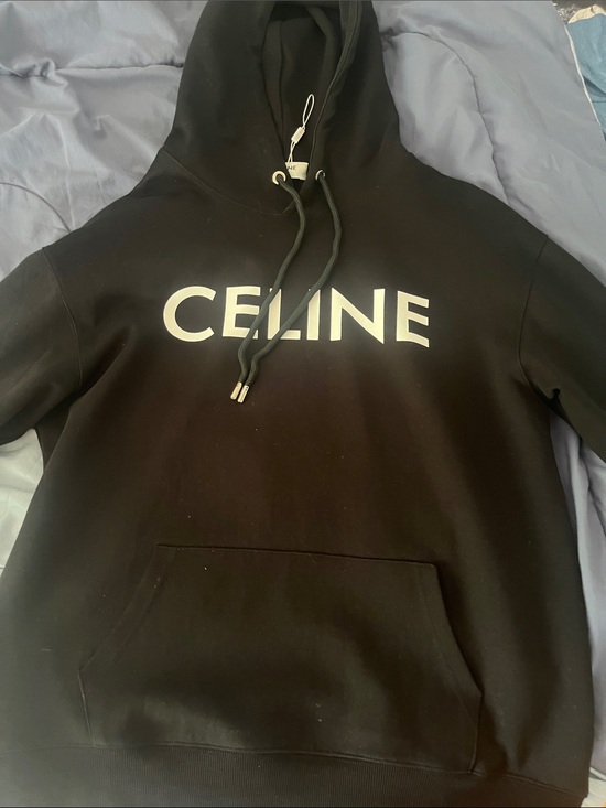 Celine Other - Celine Black Crewneck Sweatshirt with White Logo